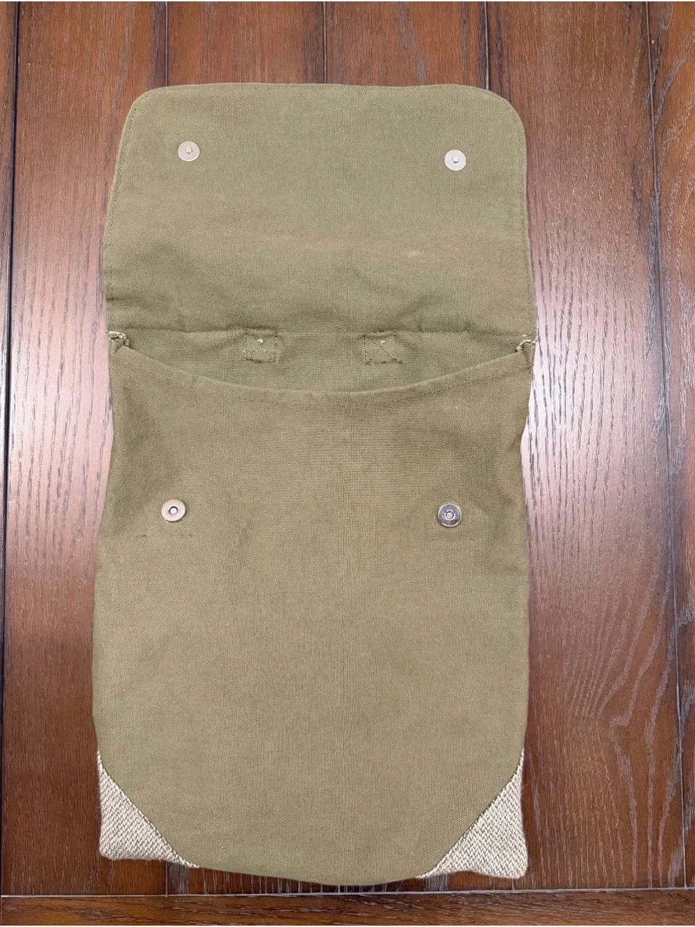 Faribault Woolen Mill Backpack Olive Wool Canvas Made USA Heritage College Bag